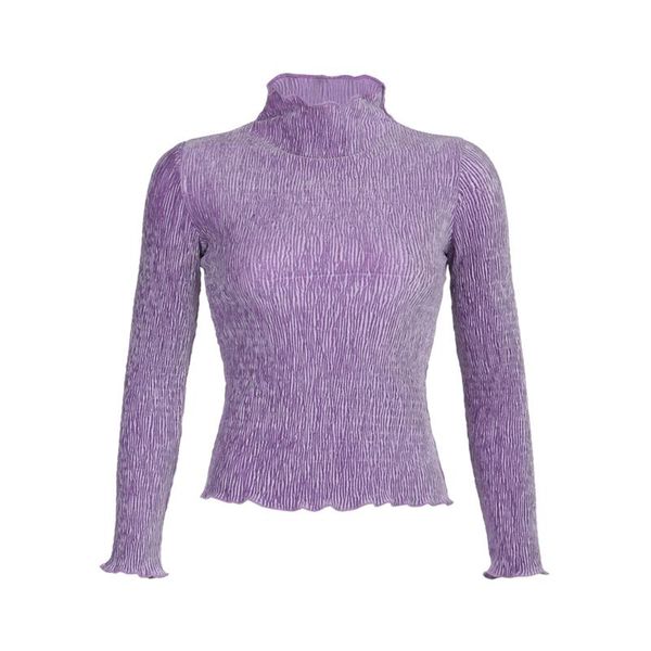 women's t-shirt women fashion long sleeve collar casual solid color for ladies female, White
women's t-shirt women fashion long sleeve collar casual solid color for ladies female, White