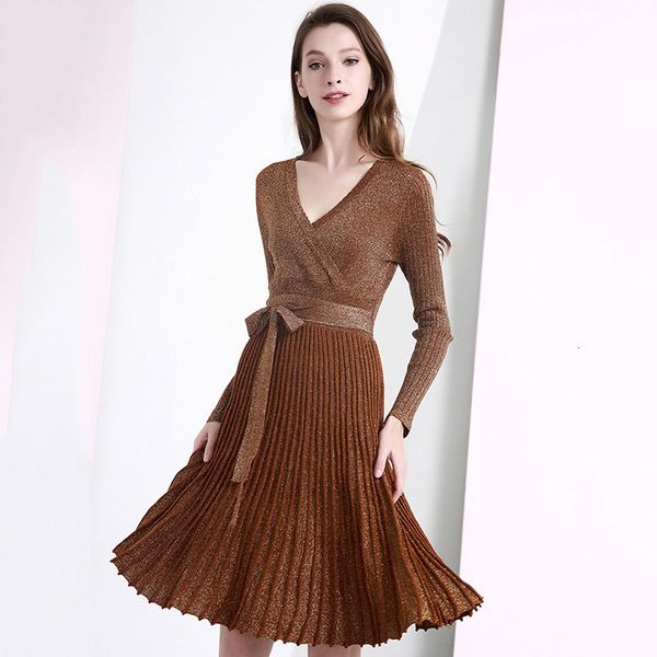 dress coffe knitted elegant full sleeve v-neck empire neck sash a-line midi long sweater fall women p-148, Black;gray
dress coffe knitted elegant full sleeve v-neck empire neck sash a-line midi long sweater fall women p-148, Black;gray