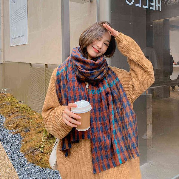 imitation cashmere scarf women vintage comfortable soft houndstooth warm shawl long wrap tassel winter wild scarves female thick blanket h11, Blue;gray
imitation cashmere scarf women vintage comfortable soft houndstooth warm shawl long wrap tassel winter wild scarves female thick blanket h11, Blue;gray