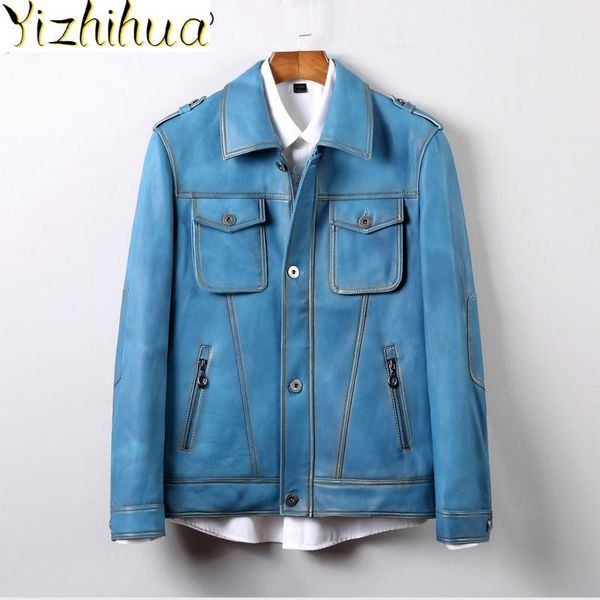 men's leather & faux azazel jacket genuine 200% sheepskin coat men blue korean slim fit blazer jackets 32503 kj2323, Black
men's leather & faux azazel jacket genuine 200% sheepskin coat men blue korean slim fit blazer jackets 32503 kj2323, Black