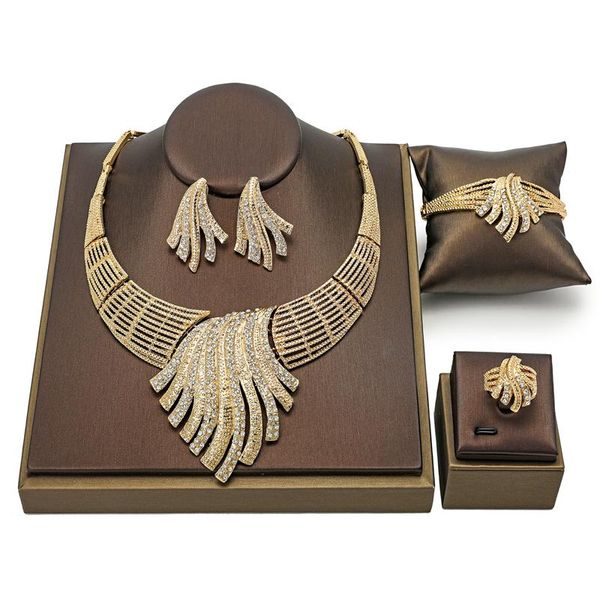 earrings & necklace 2021 exquisite dubai gold jewelry set wholesale nigerian wedding costume african beads design, Silver
earrings & necklace 2021 exquisite dubai gold jewelry set wholesale nigerian wedding costume african beads design, Silver