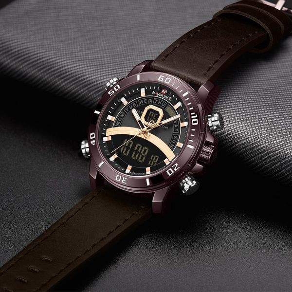 wristwatches naviforce brand men quartz watches business waterproof leather luminous dual time chronograph relogio masculino, Slivery;brown
wristwatches naviforce brand men quartz watches business waterproof leather luminous dual time chronograph relogio masculino, Slivery;brown