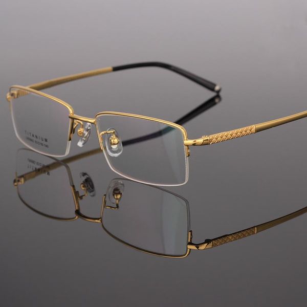 fashion sunglasses frames business eyeglass for men half rim titanium glasses frame without the prescription lb-8983, Black
fashion sunglasses frames business eyeglass for men half rim titanium glasses frame without the prescription lb-8983, Black