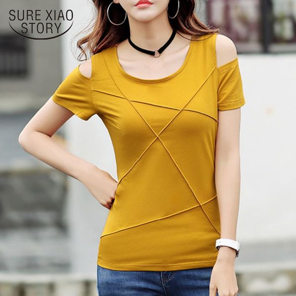 women's t-shirt camiseta mujer cotton summer 2021 short sleeve solid women tshirt casual slim fit female clothes 8606 50, White
women's t-shirt camiseta mujer cotton summer 2021 short sleeve solid women tshirt casual slim fit female clothes 8606 50, White