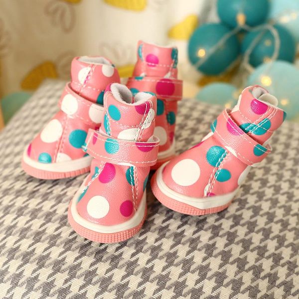 dog apparel dots waterproof small shoes pet for puppy cats spring and autumn boots skidproof pu 4pcs/set product drop shiping
dog apparel dots waterproof small shoes pet for puppy cats spring and autumn boots skidproof pu 4pcs/set product drop shiping