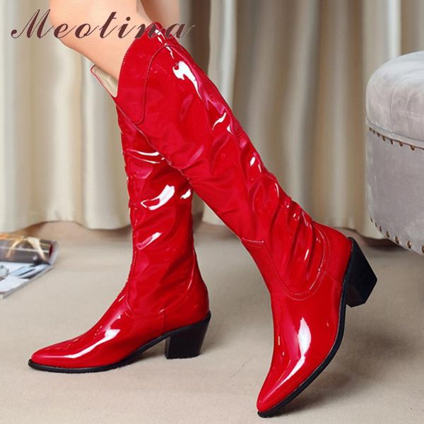 boots meotina western women shoes thick high heel knee pointed toe fashion ladies autumn winter white red 46, Black
boots meotina western women shoes thick high heel knee pointed toe fashion ladies autumn winter white red 46, Black