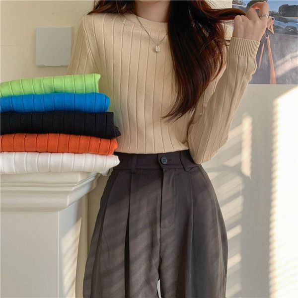 women's sweaters long sleeve crop knitting women white casual t shirts basic o neck tees blue ribbed shirt jumper black blouse clot, White;black
women's sweaters long sleeve crop knitting women white casual t shirts basic o neck tees blue ribbed shirt jumper black blouse clot, White;black
