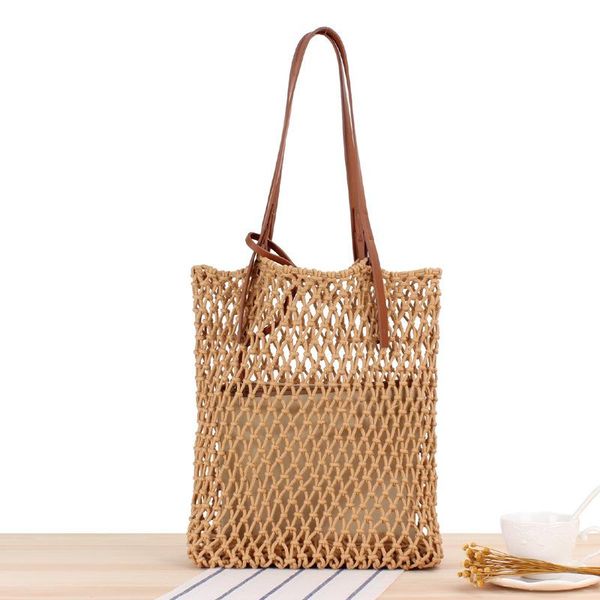 evening bags solid color leather handle woven tote handmade cotton string bag net pocket vacation beach summer handbags
evening bags solid color leather handle woven tote handmade cotton string bag net pocket vacation beach summer handbags