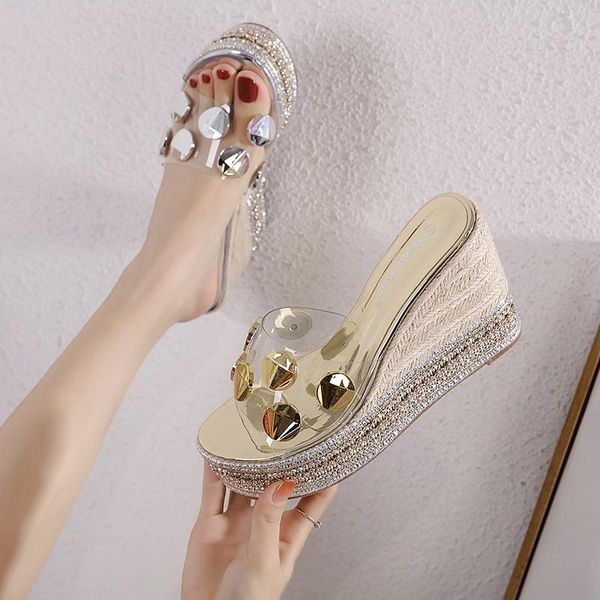 cm slope heel high sandals female summer non-slip indoor bottom platform shoes fashion braided fish mout ht9q slippers, Black
cm slope heel high sandals female summer non-slip indoor bottom platform shoes fashion braided fish mout ht9q slippers, Black