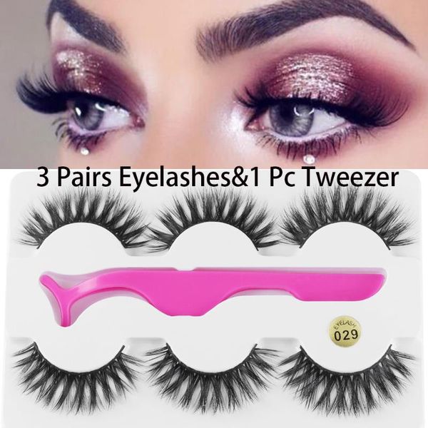 false eyelashes 3 pairs 3d/6d mink hair fake with stainless steel tweezer set natural long fluffy lashes extension makeup tool
false eyelashes 3 pairs 3d/6d mink hair fake with stainless steel tweezer set natural long fluffy lashes extension makeup tool