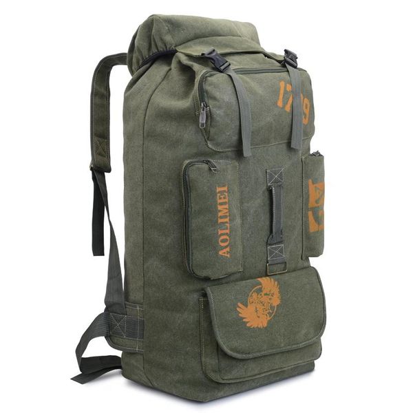 backpack climbing bag 2021 3-color canvas material waterproof fabric 100l wear-resistant outdoor sports travel db12
backpack climbing bag 2021 3-color canvas material waterproof fabric 100l wear-resistant outdoor sports travel db12
