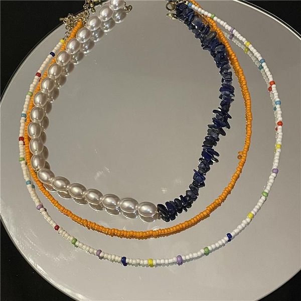 chokers temperament minimalist colorful rice beads chains necklaces vintage resin pearl strand choker for women boho fashion jewelry, Golden;silver
chokers temperament minimalist colorful rice beads chains necklaces vintage resin pearl strand choker for women boho fashion jewelry, Golden;silver