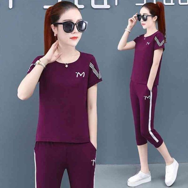sports pant suits large size women tracksuits two piece set summer loose short sleeved casual womens pink green black purple, Gray
sports pant suits large size women tracksuits two piece set summer loose short sleeved casual womens pink green black purple, Gray