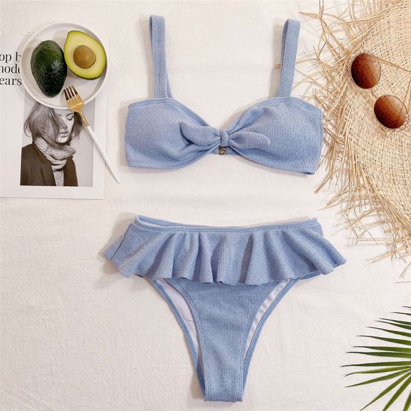 new ruffled knotted bikini female swimsuit women swimwear two-pieces bikini set mid waist bather bathing suit swim lady k2764
new ruffled knotted bikini female swimsuit women swimwear two-pieces bikini set mid waist bather bathing suit swim lady k2764