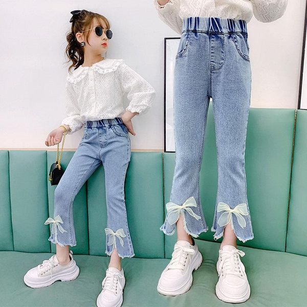 jeans fashion teen girls flare sweet kids bow bell-bottoms pants spring autumn children denim elegant bowknot trousers 4-13 ages, Blue
jeans fashion teen girls flare sweet kids bow bell-bottoms pants spring autumn children denim elegant bowknot trousers 4-13 ages, Blue