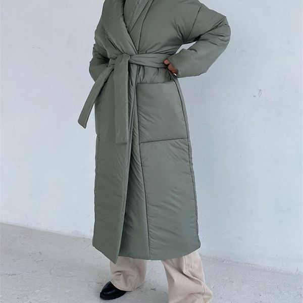 wotwoy thickening winter down jacket women belted cotton padded parkas female wide-waisted long bubble coat windbreakers 211102, Black
wotwoy thickening winter down jacket women belted cotton padded parkas female wide-waisted long bubble coat windbreakers 211102, Black