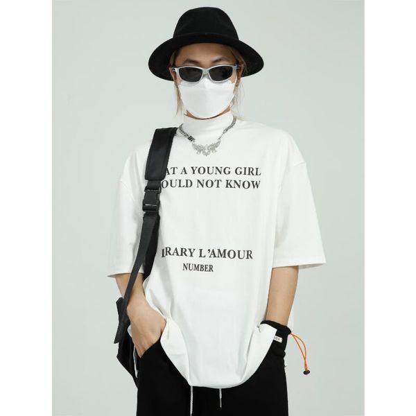 clothing - 2021 spring and summer product letter printing half high collar short sleeve t-shirt men's fashion t-shirts, White;black
clothing - 2021 spring and summer product letter printing half high collar short sleeve t-shirt men's fashion t-shirts, White;black
