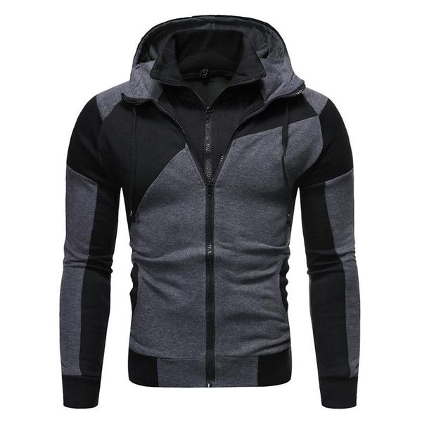 men's hoodies & sweatshirts spring jackets hooded coats casual zipper up male patchwork tracksuit fashion long sleeve outerwear moletom, Black
men's hoodies & sweatshirts spring jackets hooded coats casual zipper up male patchwork tracksuit fashion long sleeve outerwear moletom, Black