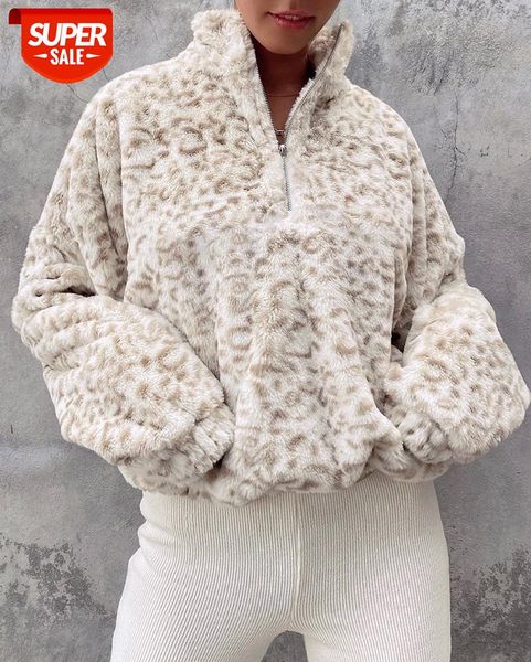 fashion leopard printed plush pullover women autumn winter zipper stand collar long sleeve loose warm wild pullover clothes #mj9s, Black
fashion leopard printed plush pullover women autumn winter zipper stand collar long sleeve loose warm wild pullover clothes #mj9s, Black
