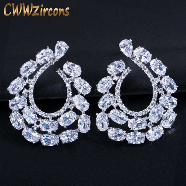 brand fashion design oval round cubic zirconia women big stud earring silver color ladies party costume jewelry cz355 210714, Golden;silver
brand fashion design oval round cubic zirconia women big stud earring silver color ladies party costume jewelry cz355 210714, Golden;silver