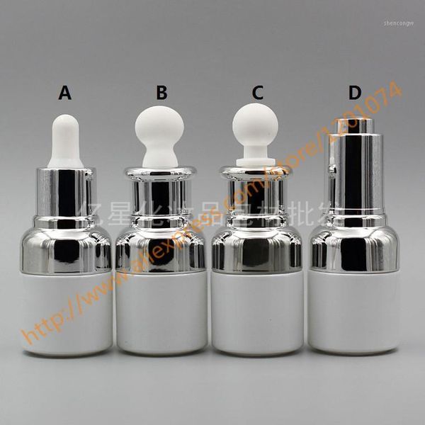 20ml pearl white glass essential oil bottle with shiny silver dropper lid/press cover.oil vial.cosmetic container
20ml pearl white glass essential oil bottle with shiny silver dropper lid/press cover.oil vial.cosmetic container