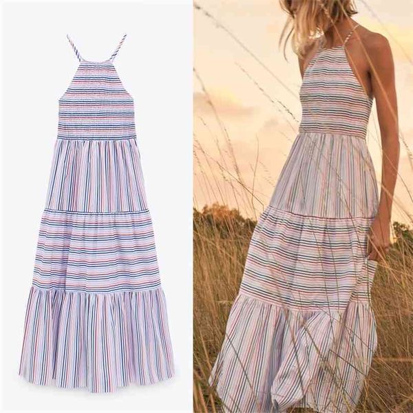 summer striped halter dress women sleeveless adjustable spaghetti straps backless party es woman smocked 210524, Black;gray
summer striped halter dress women sleeveless adjustable spaghetti straps backless party es woman smocked 210524, Black;gray