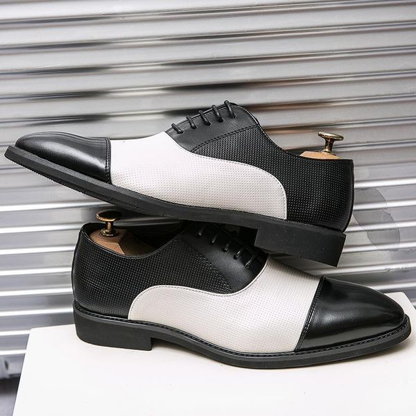 dress shoes pointed leather shoes men's korean british trend business casual large size 38-48 formal breathable eax1, Black
dress shoes pointed leather shoes men's korean british trend business casual large size 38-48 formal breathable eax1, Black