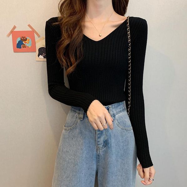 basic v-neck solid autumn winter sweater pullover women female knitted slim long sleeve stripe women's sweaters, White;black
basic v-neck solid autumn winter sweater pullover women female knitted slim long sleeve stripe women's sweaters, White;black