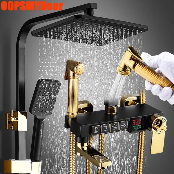 digital shower set bathroom smart thermostatic led shower system wall mount spa rain fall bath faucet cold square head taps
digital shower set bathroom smart thermostatic led shower system wall mount spa rain fall bath faucet cold square head taps