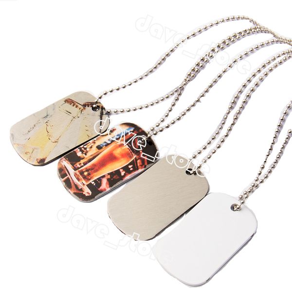 fashion sublimation blank pendant necklace metal heat transfer creative dog tag diy hip hop decorative necklaces with chain, Silver
fashion sublimation blank pendant necklace metal heat transfer creative dog tag diy hip hop decorative necklaces with chain, Silver