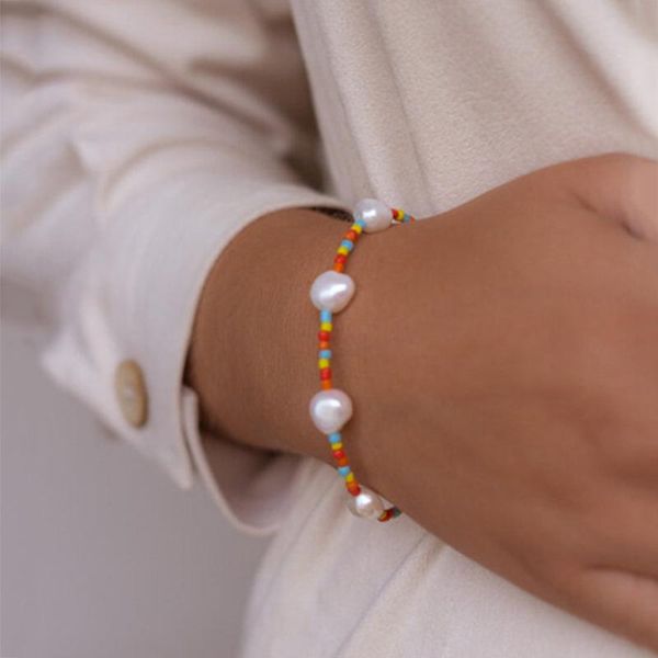 link, chain 2022 trendy bohemian color beads natural freshwater pearl bracelet for women exquisite charm adjustable bangle christmas gift, Black
link, chain 2022 trendy bohemian color beads natural freshwater pearl bracelet for women exquisite charm adjustable bangle christmas gift, Black
