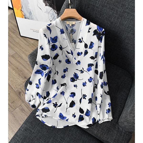 women's blouses & shirts women autumn spring 100% natural silk blouse real long sleeve basic shirt office for, White
women's blouses & shirts women autumn spring 100% natural silk blouse real long sleeve basic shirt office for, White