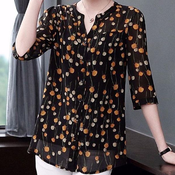women's spring autumn style chiffon blouse shirt v-neck half sleeve printed button elegant casual sp1039 blouses & shirts, White
women's spring autumn style chiffon blouse shirt v-neck half sleeve printed button elegant casual sp1039 blouses & shirts, White