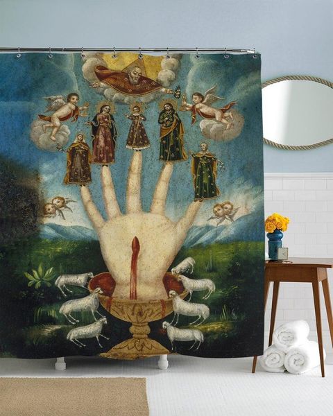 shower curtains vintage art, bathroom decor, curtain, sheep artwork 
shower curtains vintage art, bathroom decor, curtain, sheep artwork
