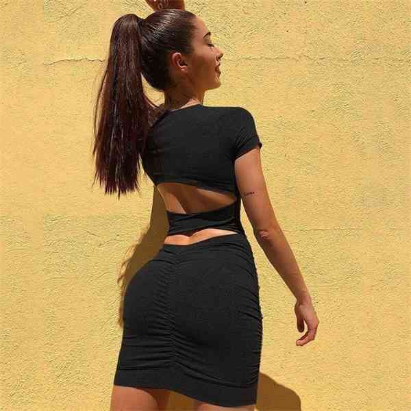 4 colors women es waist cutout u collar folds skirt short sleeve casual slim fit dress summer fashion, Black;gray
4 colors women es waist cutout u collar folds skirt short sleeve casual slim fit dress summer fashion, Black;gray