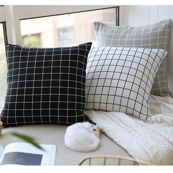 cushion/decorative pillow nordic cushion modern simple black and white gray geometric lattice cover living room sofa without core
cushion/decorative pillow nordic cushion modern simple black and white gray geometric lattice cover living room sofa without core