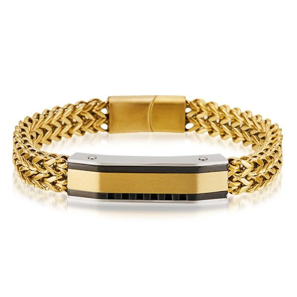 link, chain 10mm wide stainless steel bracelet men's gold color plated wristband mesh link with magnet clasp male jewelry accessories g, Black
link, chain 10mm wide stainless steel bracelet men's gold color plated wristband mesh link with magnet clasp male jewelry accessories g, Black