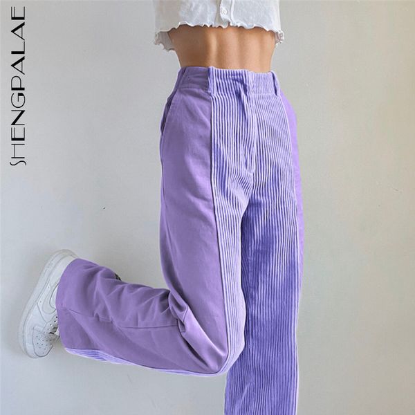 women's jeans shenpalae personality trousers spring high waist straight fashion harajuku patchwork corduroy pants female p91m, Blue
women's jeans shenpalae personality trousers spring high waist straight fashion harajuku patchwork corduroy pants female p91m, Blue