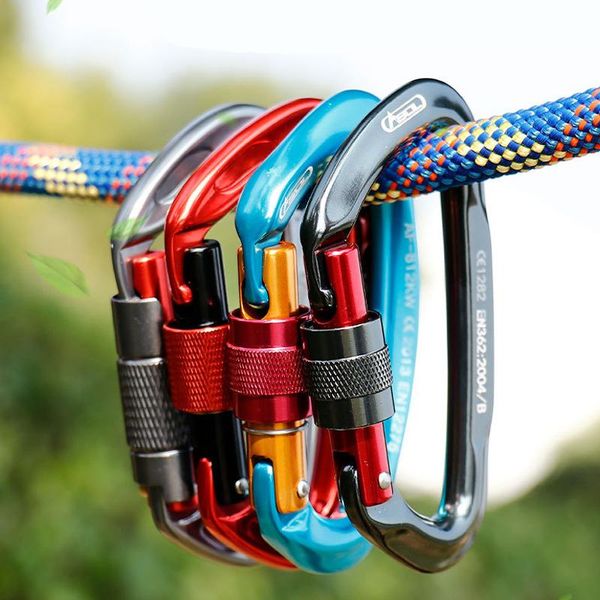 professional climbing carabiner d shape aviation aluminum safety lock outdoor ascend mountaineering equipment cords, slings and webbing
professional climbing carabiner d shape aviation aluminum safety lock outdoor ascend mountaineering equipment cords, slings and webbing
