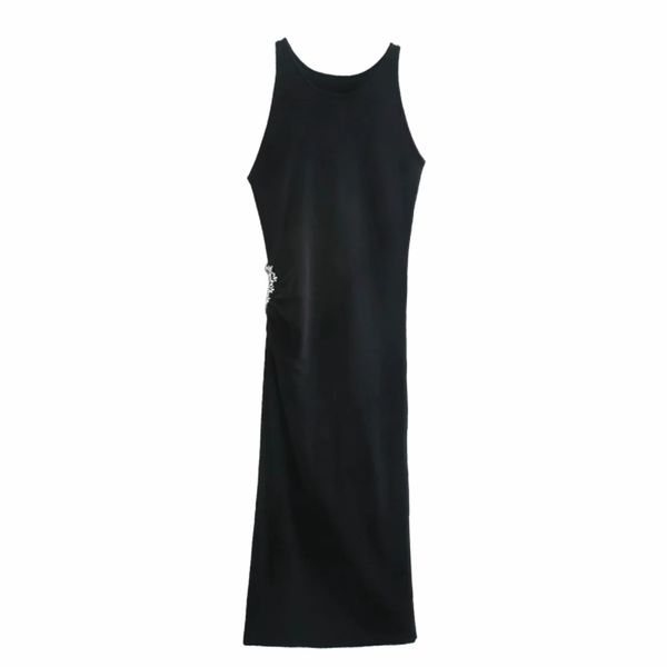 spring women hollow beading decoration black knitted midi dress female o neck sleeveless clothes casual lady vestido d7259 210430, Black;gray
spring women hollow beading decoration black knitted midi dress female o neck sleeveless clothes casual lady vestido d7259 210430, Black;gray