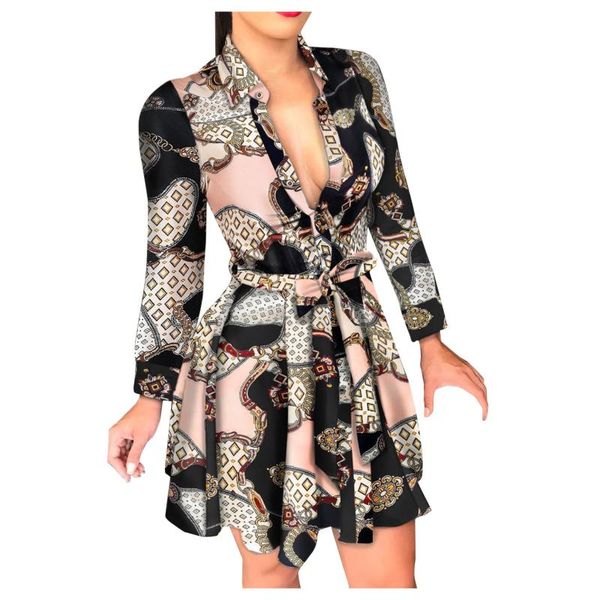 casual dresses women retro printing bandage mini dress deep v-neck draped summer long sleeve vestidos classic a-line robes, Black;gray
casual dresses women retro printing bandage mini dress deep v-neck draped summer long sleeve vestidos classic a-line robes, Black;gray