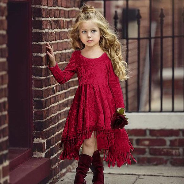 girl's dresses girls dress party toddler baby long sleeve solid tassel princess clothes vestidos de fiesta noche @45, Red;yellow
girl's dresses girls dress party toddler baby long sleeve solid tassel princess clothes vestidos de fiesta noche @45, Red;yellow
