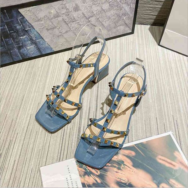 sandals 2021 summer square toe low heel women's rivets chunky roman shoes mid leather stud slipper party qf4z, Black
sandals 2021 summer square toe low heel women's rivets chunky roman shoes mid leather stud slipper party qf4z, Black
