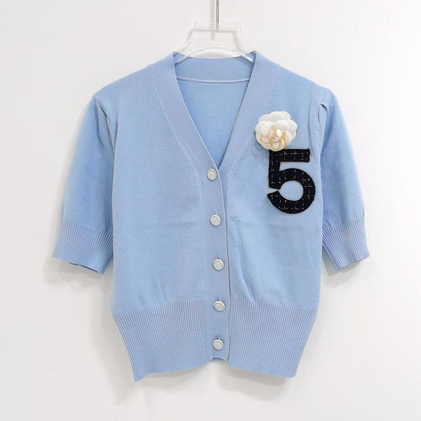 women's knits & tees 2021 spring and summer v-neck short-sleeved three-dimensional flower stitching short thin knitted cardigan, White
women's knits & tees 2021 spring and summer v-neck short-sleeved three-dimensional flower stitching short thin knitted cardigan, White