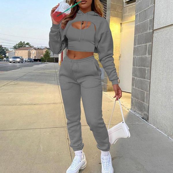 women's two piece pants autumn fleece pink 3 three sets tracksuit women outfits sweatsuits long sleeve hoodies crop and suit, White
women's two piece pants autumn fleece pink 3 three sets tracksuit women outfits sweatsuits long sleeve hoodies crop and suit, White