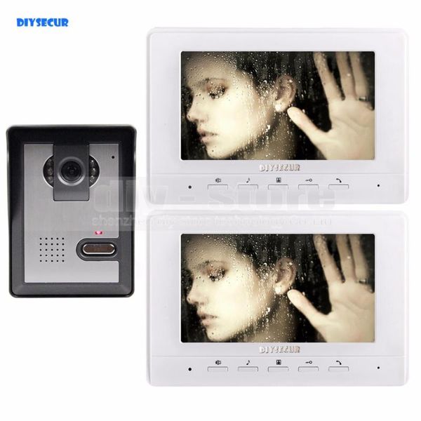 7inch video intercom door phone 1 camera 2 monitors for home / office security system white phones
7inch video intercom door phone 1 camera 2 monitors for home / office security system white phones