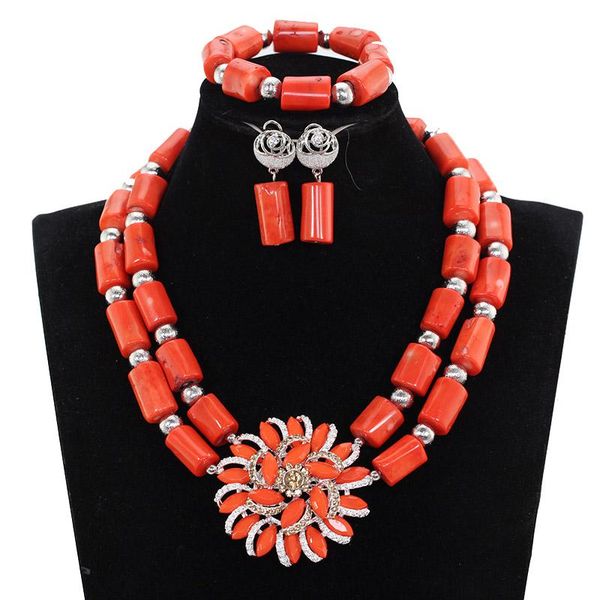 earrings & necklace arrival chunky women coral bridal jewelry sets fashion brooch pendant african wedding beads for brides cnr837, Silver
earrings & necklace arrival chunky women coral bridal jewelry sets fashion brooch pendant african wedding beads for brides cnr837, Silver