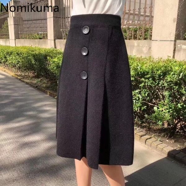 nomikuma 2021 autumn winter knitted skirts korean solid buttons high waist women skirt causal a-line mini faldas mujer 6b921, Black
nomikuma 2021 autumn winter knitted skirts korean solid buttons high waist women skirt causal a-line mini faldas mujer 6b921, Black