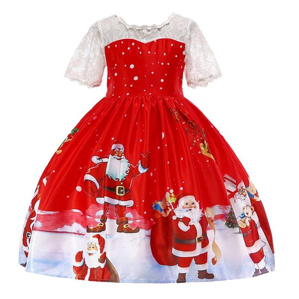 girl's dresses kids girls santa claus print dress fashion short sleeve patchwork princess for 2-9 years children christmas party, Red;yellow
girl's dresses kids girls santa claus print dress fashion short sleeve patchwork princess for 2-9 years children christmas party, Red;yellow