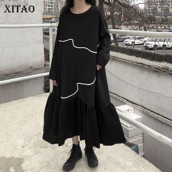 splicing ruffle hem dress irregular ling contrast color simplicity fashion loose women casual all-match spring zy5867 dresses, Black;gray
splicing ruffle hem dress irregular ling contrast color simplicity fashion loose women casual all-match spring zy5867 dresses, Black;gray